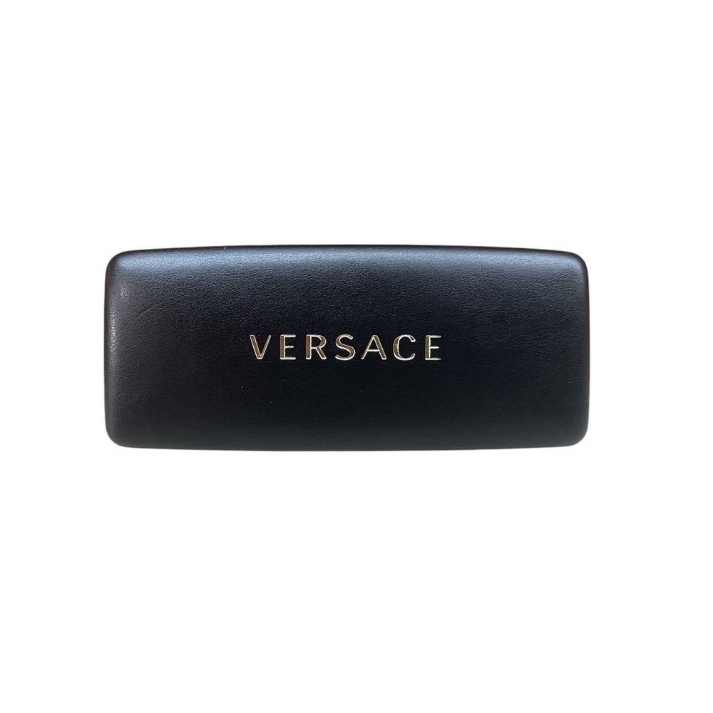 Versace Hard Shell Case Glasses Sunglasses Eyeglasses Black Gold Tone